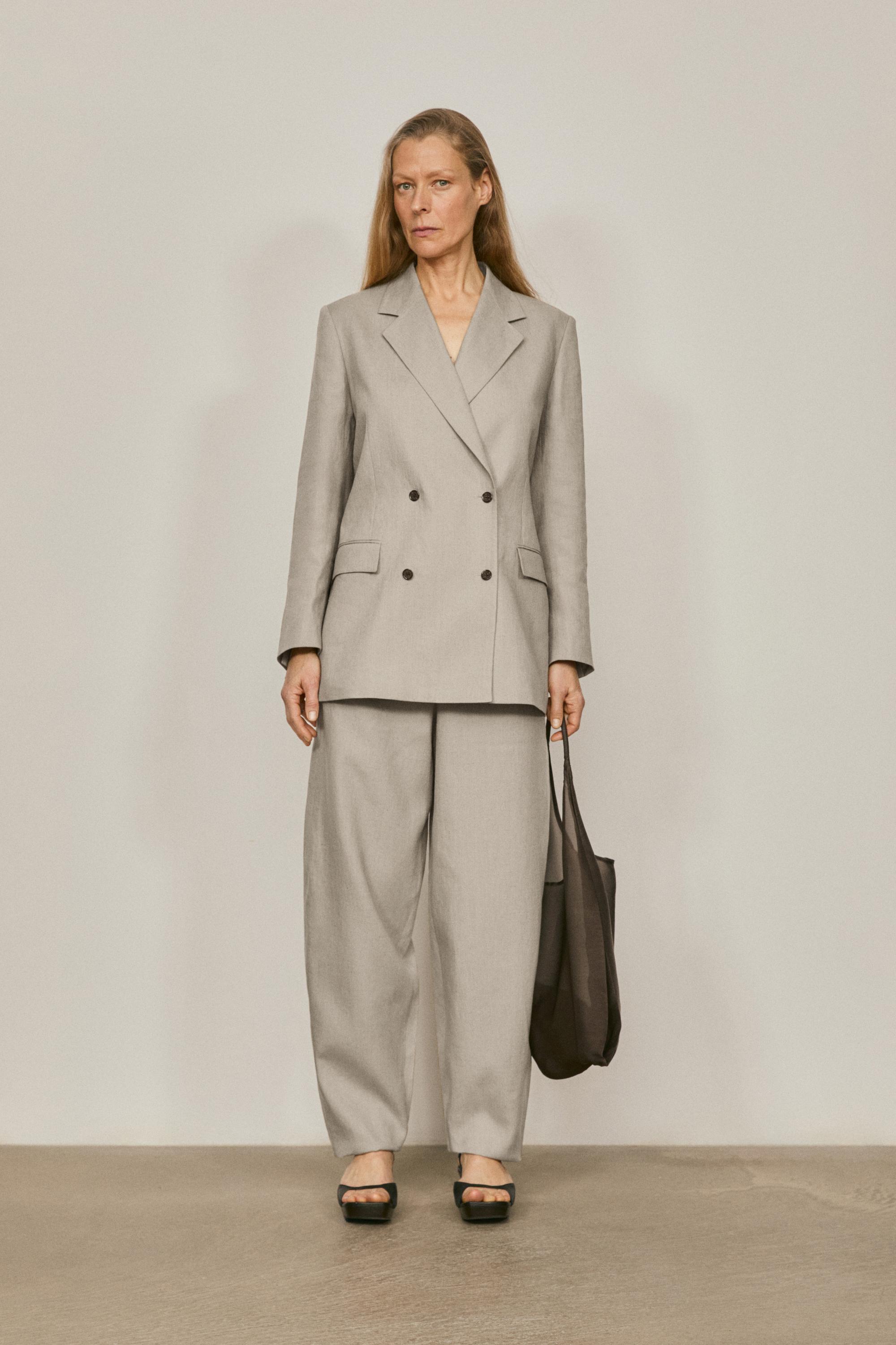 100% linen double-breasted suit blazer - LIMITED EDITION